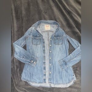 Jean Long Sleeve Button Up Shirt